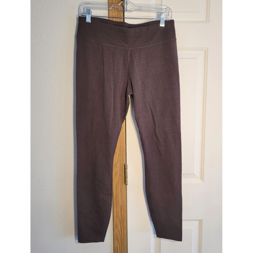 Pact Womens L On The Go To Leggings Cocoa Brown Organic Cotton Stretch Yoga